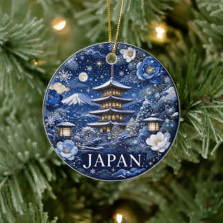 Minnesvärd semester i Japans natursköna omgivninga Julgransprydnad Keramik