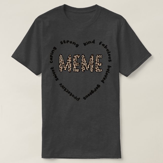 Minnesvärde för mormor Mangan Heart  T Shirt (Design framsida)