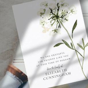 Minnesvärt akvarellblomma Botaniska Elegant Chic Vykort