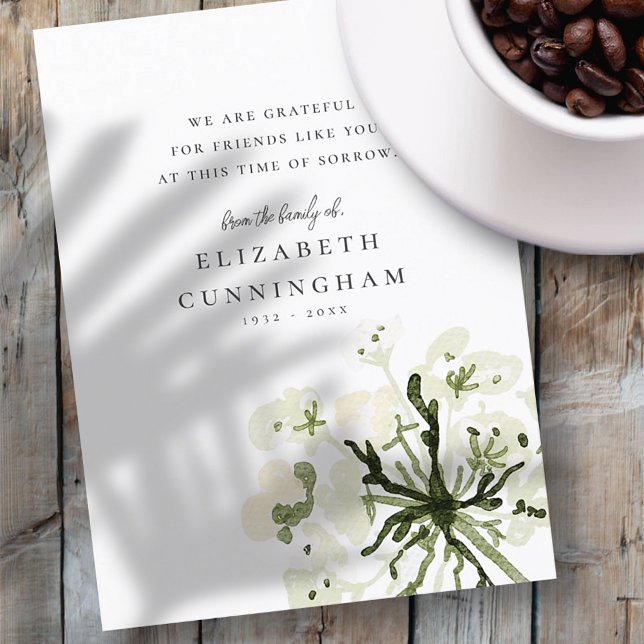 Minnesvärt vattenfärg botaniska Floral elegant chi Vykort (Skapare uppladdad)