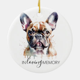 minnesvattenfärg Franskt Bulldog-ornament Julgransprydnad Keramik