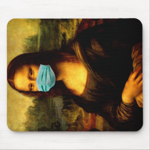 Minnet är roligt. Mask till ansikte. Mona Lisa i Musmatta
