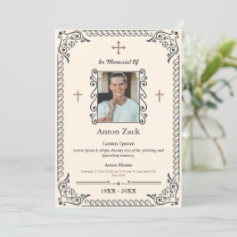 Minnet är värt att hedra: Ornate Funeral Call Inbjudningar