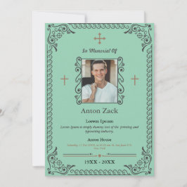 Minnet är värt att hedra: Ornate Funeral Call Inbjudningar