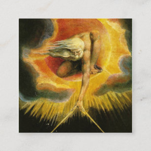 Minnet av dagar målar William Blake Fyrkantigt Visitkort