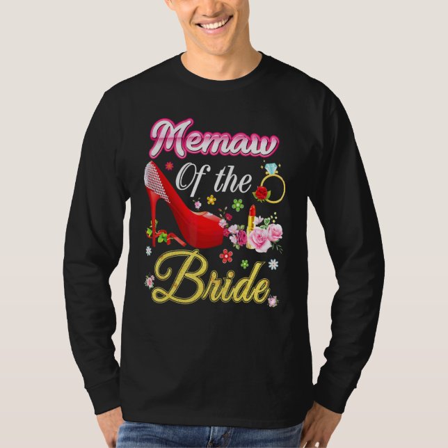 Minnet av den blommande Rosan Lycklig Bröllop T Shirt (Framsida)