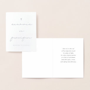 Minnet av det eviga grekiska sympatikortet folierat kort