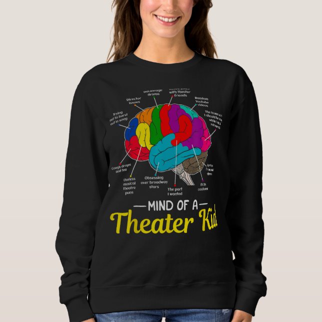 Minnet av en teater Kid Brain Musical Theater Gift T Shirt (Framsida)