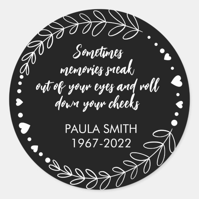 Minnet av vävnadsmärken runt klistermärke (Framsida)