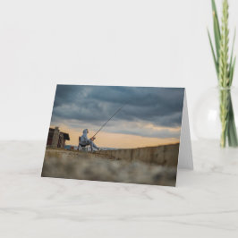 Minnet från Fisketuren Din Egen Fiskeäventyr Foto Kort