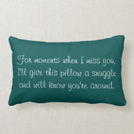 Minnet "med mig" kudder alltid lumbarkudde