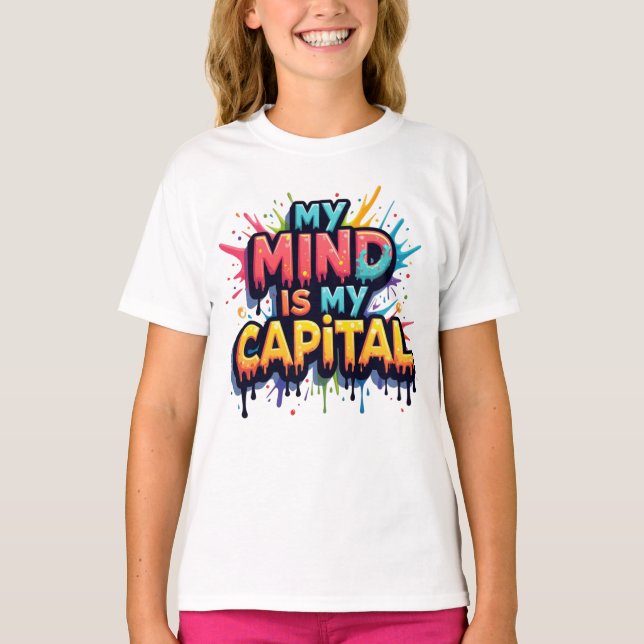 "Minnet över pengarna: "Tankelkraften" T Shirt (Framsida)