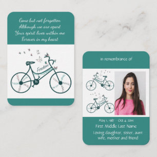 Minnet till Firande Life Bike Butterflies Visitkort