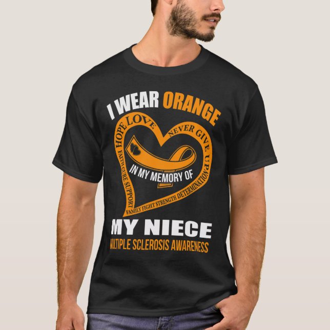 Minnet till min medvetenhet om Niece Många Scleros T Shirt (Framsida)