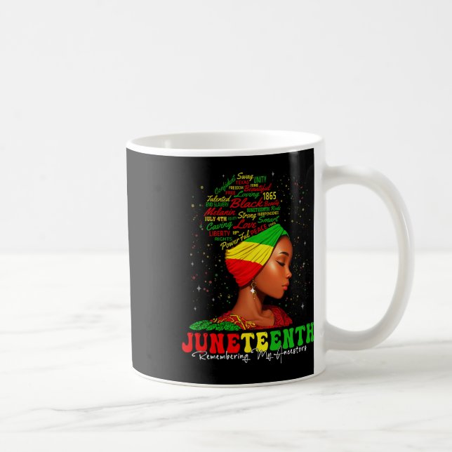 Minnet till mina ankare 1865 Junetonde, svart, rum Kaffemugg (Höger)