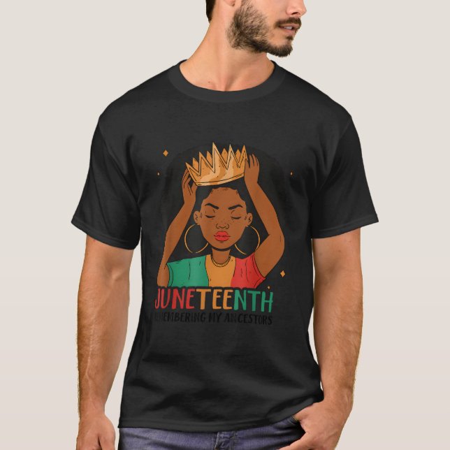 Minnet till mina ankare Firar Black Junth T Shirt (Framsida)