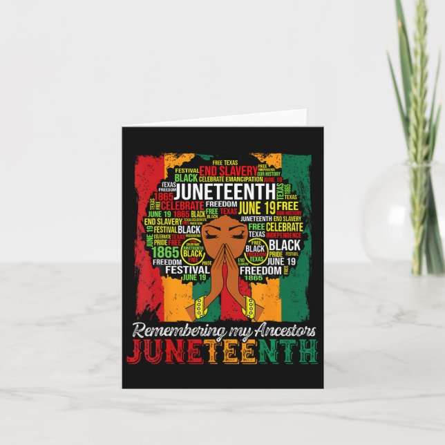 Minnet till mina föregångare Junette Celebrate Bla Kort (Framsida)