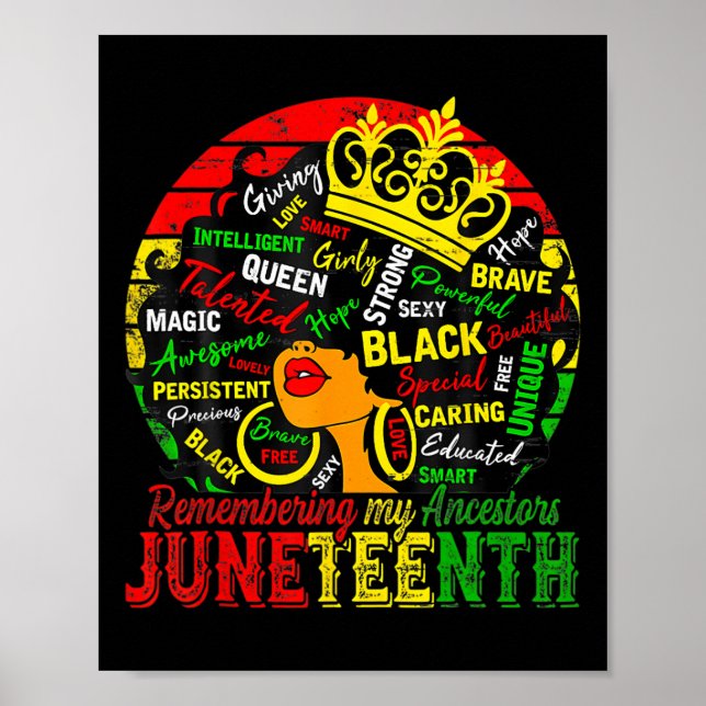 Minnet till mina föregångare Junette Celebrate Bla Poster (Framsidan)