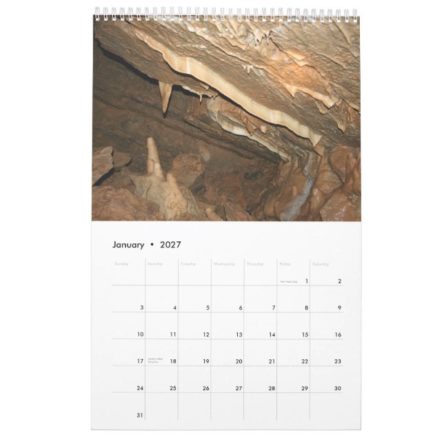 Minnetonka grotta kalender för 18 månad (Jan 2027)