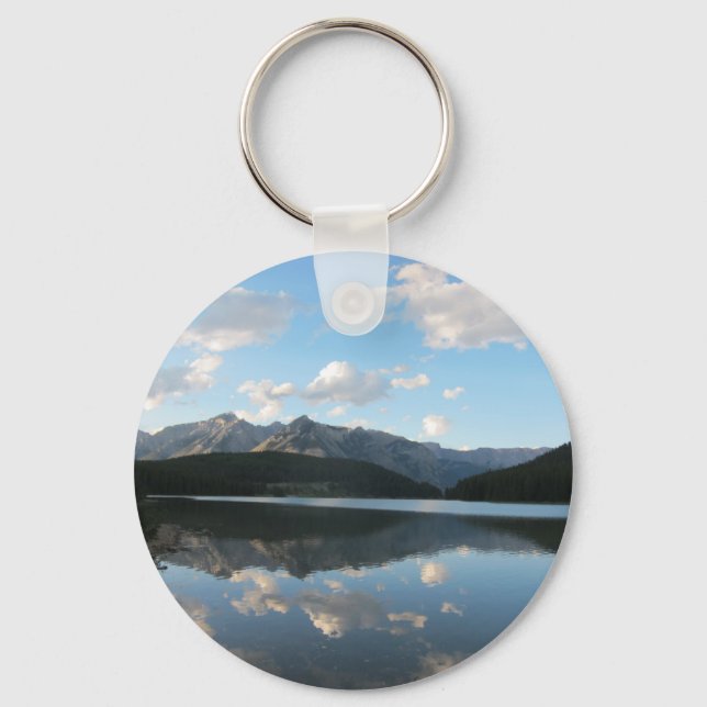 Minnewanka Sjö, Alberta, Kanada Nyckelring (Framsida)