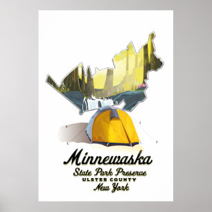 Minnewaska State Park New York Travel-affisch. Poster