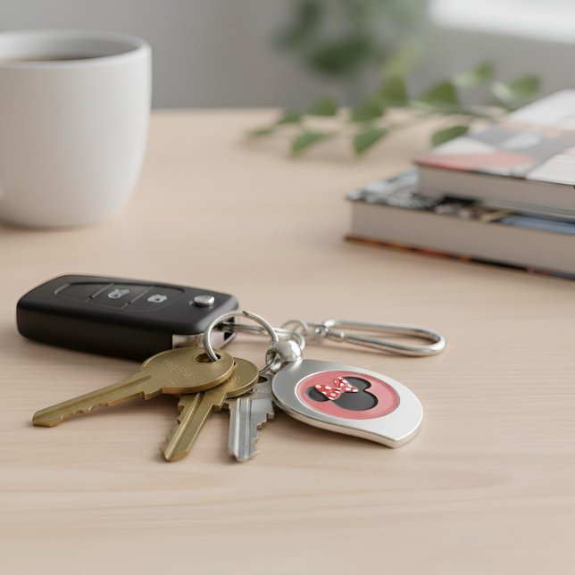 Minni Swirl Silverfärgad Nyckelring (Skapare uppladdad)