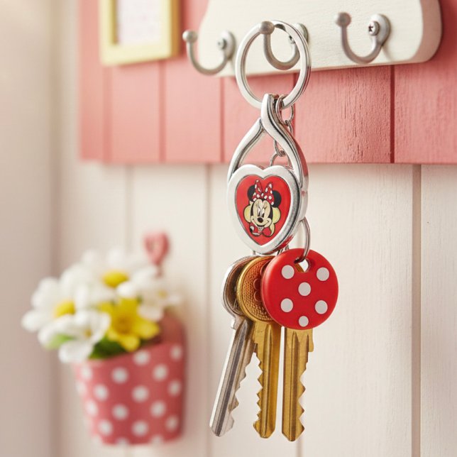 Minni Twisted Heart Silverfärgad Nyckelring (Skapare uppladdad)