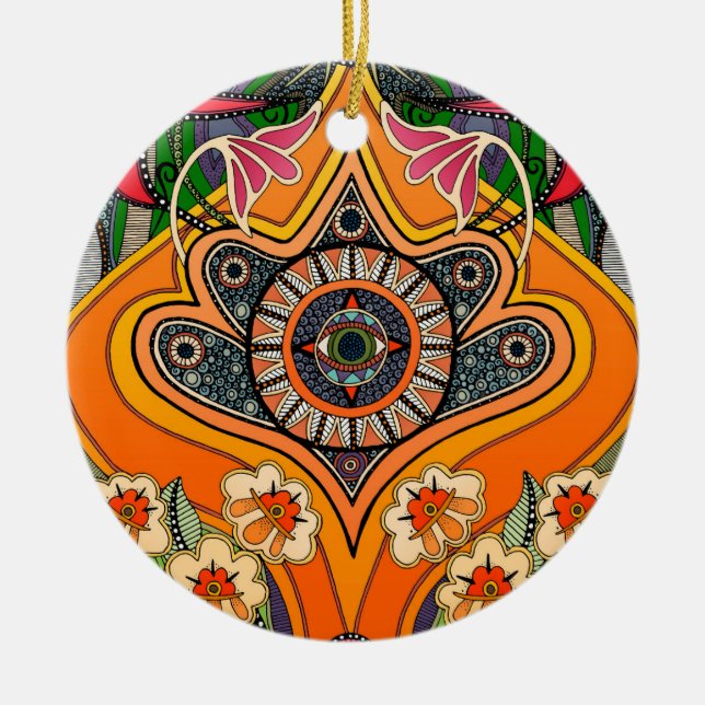 minnie grönt julgransprydnad keramik (Framsidan)