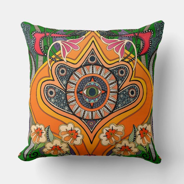 MINNIE-grönt Kudde (Framsida)