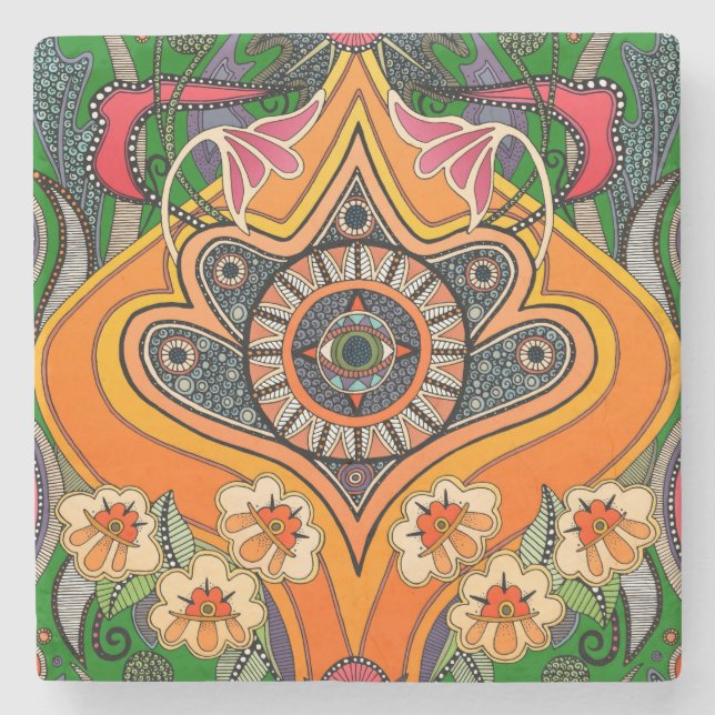 MINNIE-grönt Stenunderlägg (Framsidan)