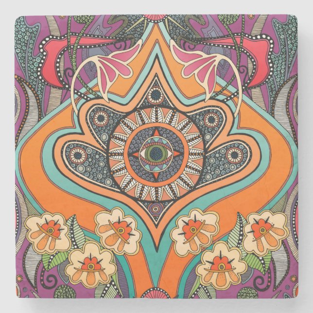 MINNIE lila stencoaster Stenunderlägg (Framsidan)