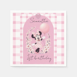 Minnie Mouse Editable name party napkins Pappersservett