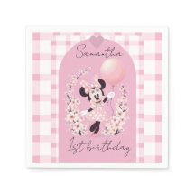 Minnie Mouse redigerbara namnpapper servetter