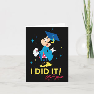 Minnie mus jag gjorde det! examenshatt och toga kort