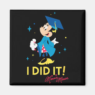 Minnie mus jag gjorde det! examenshatt och toga magnet