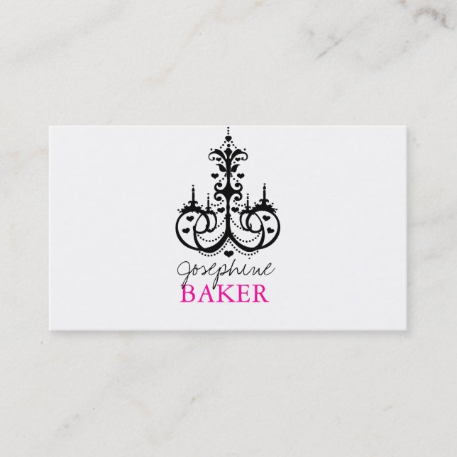 minniemay ljuskrona+ ombrehjärtasvart och rosor visitkort (Framsida)