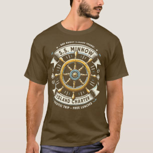 Minnow Island Charter Modern Vintage Stil TShi T Shirt