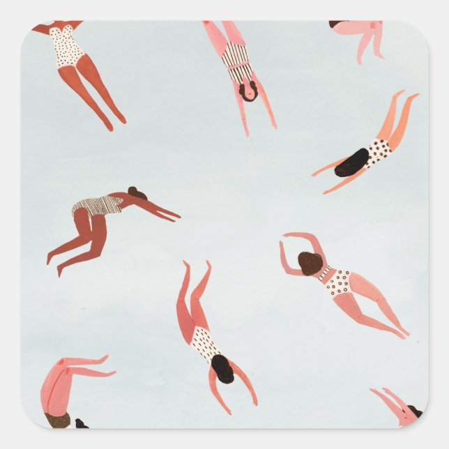 Minnows Fyrkantigt Klistermärke (Framsida)