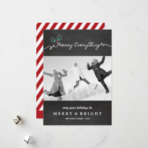 Minnry Allting Chalkboard Mistletoes jul Julkort