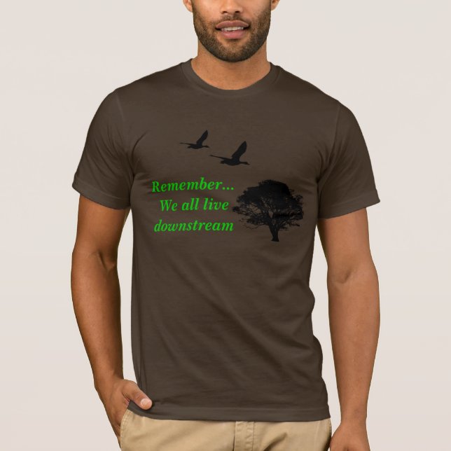 Minns…, Alla vi bor downstream version 2 Tee (Framsida)