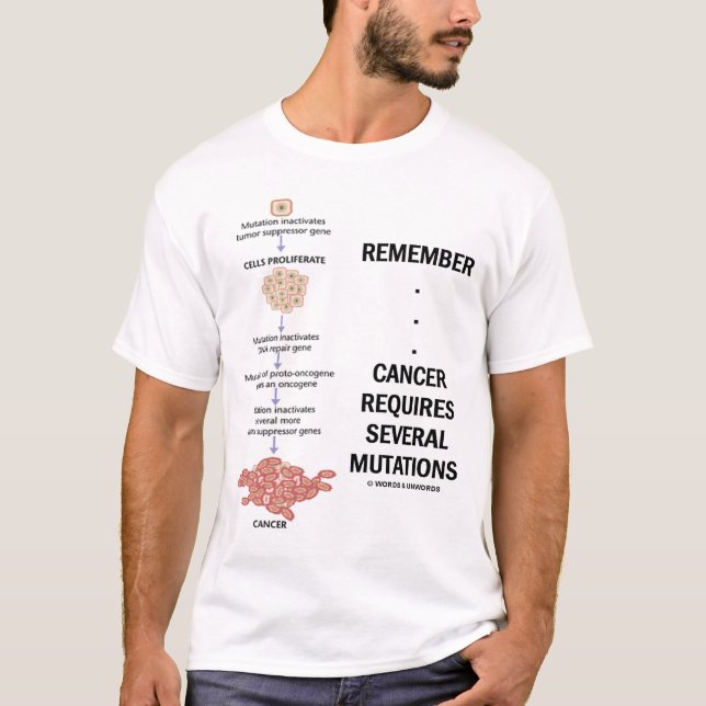 Minns att… cancer kräver flera mutationar t-shirt (Framsida)