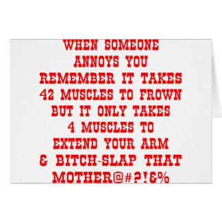 Minns att det tar endast fyra muskler till hälsningskort