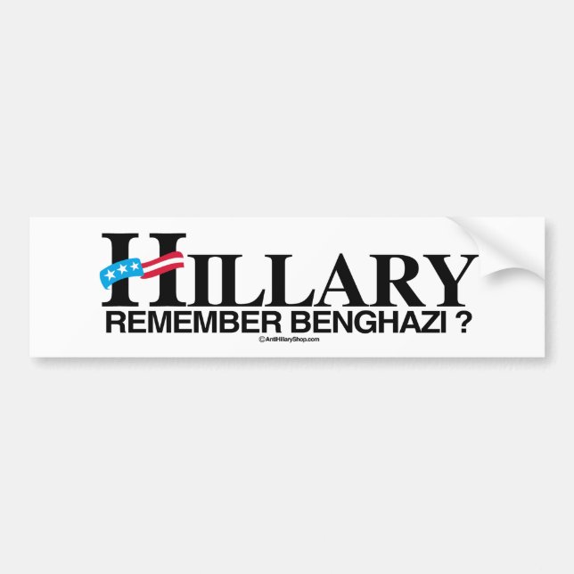 Minns Benghazi - Anti-Hillary - .png Bildekal (Framsidan)