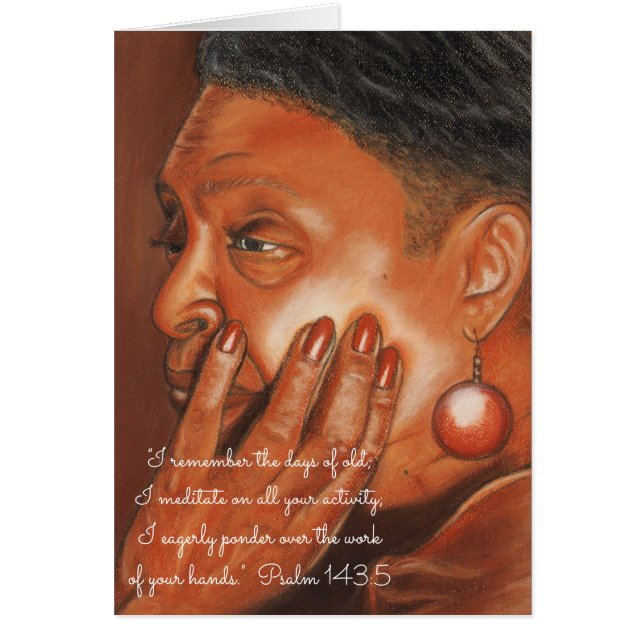 Minns dagar av Old~Meditate & Ponder~Scripture Hälsningskort (Framsidan)