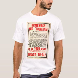Minns "den Lusitania" _Propagandaaffischen T-shirt