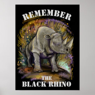 Minns den svart noshörningen poster