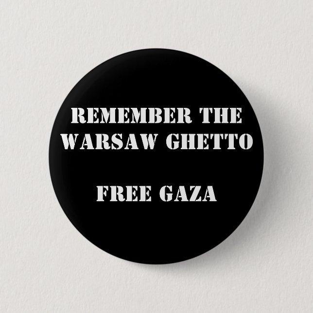 Minns den Warsaw gettot fria Gaza Knapp (Framsida)