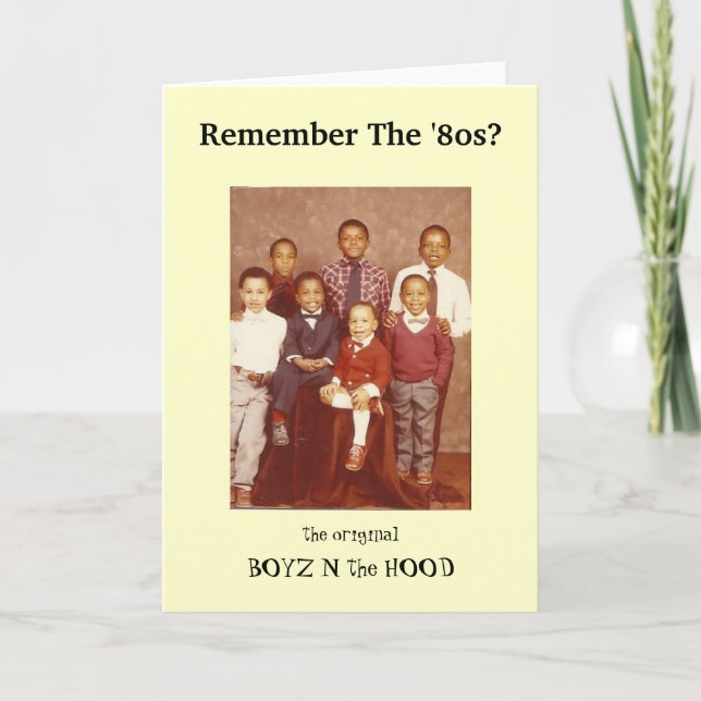 Minns du 80-talet? Boyz N Huva Greeting Card Kort (Framsida)