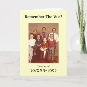 Minns du 80-talet? Boyz N Huva Greeting Card Kort