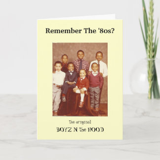 Minns du 80-talet? Boyz N Huva Greeting Card Kort
